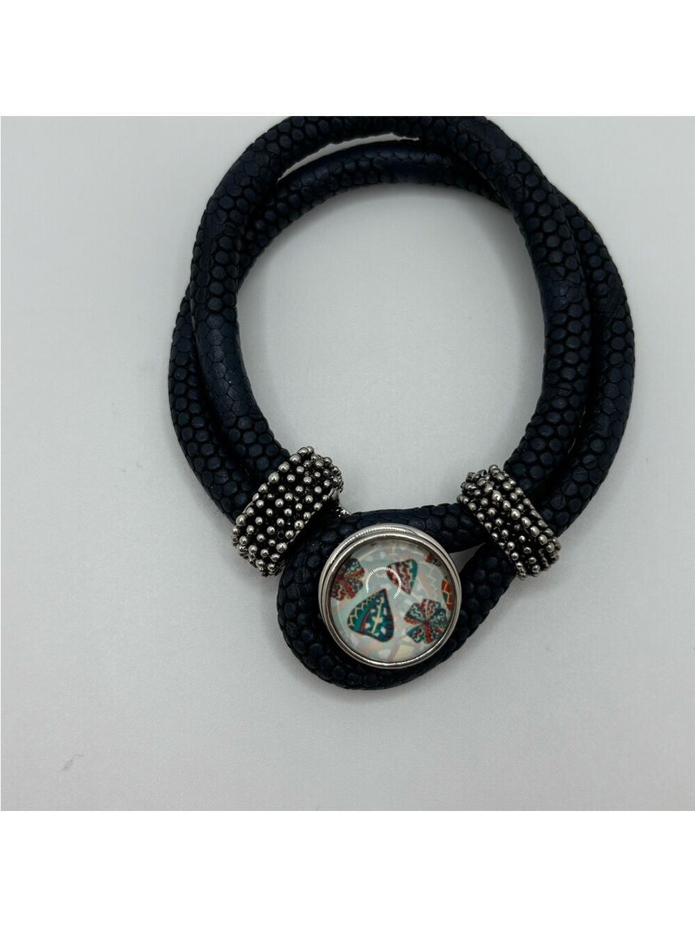 Women's Bracelet Black Silver